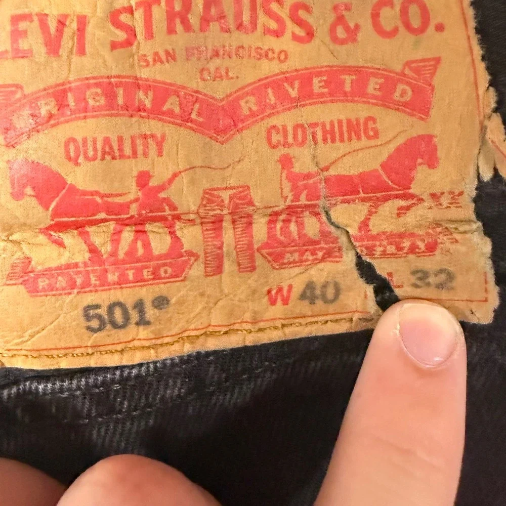 Levis 501 Original Fit Mens Faded Black Straight Leg Button Fly Jeans 40x32